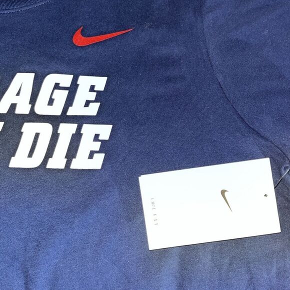 New NIKE Dri Fit Blue NC Courage Till I Die women’s soccer team warm up T shirt - Picture 2 of 5